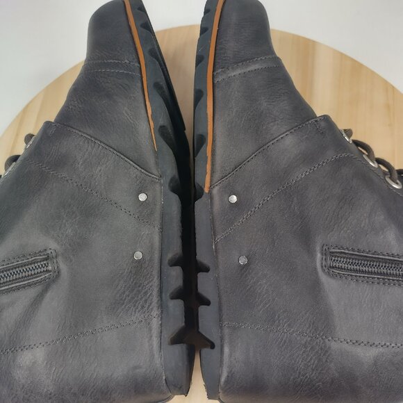 Union Bay Sassy-U Ankle Dark Gray Greenish Ankle Wedge Boots Women US 10 - Picture 10 of 14